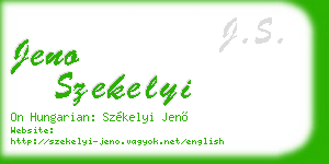 jeno szekelyi business card