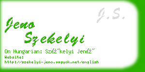 jeno szekelyi business card